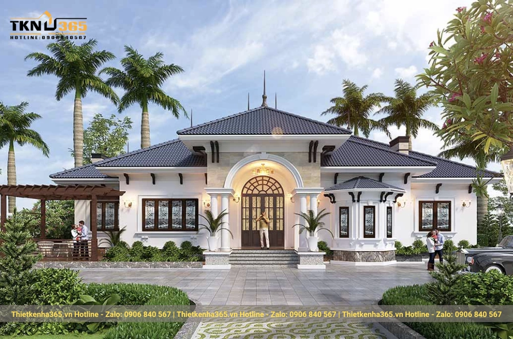 Biệt thự 1 tầng mái Nhật