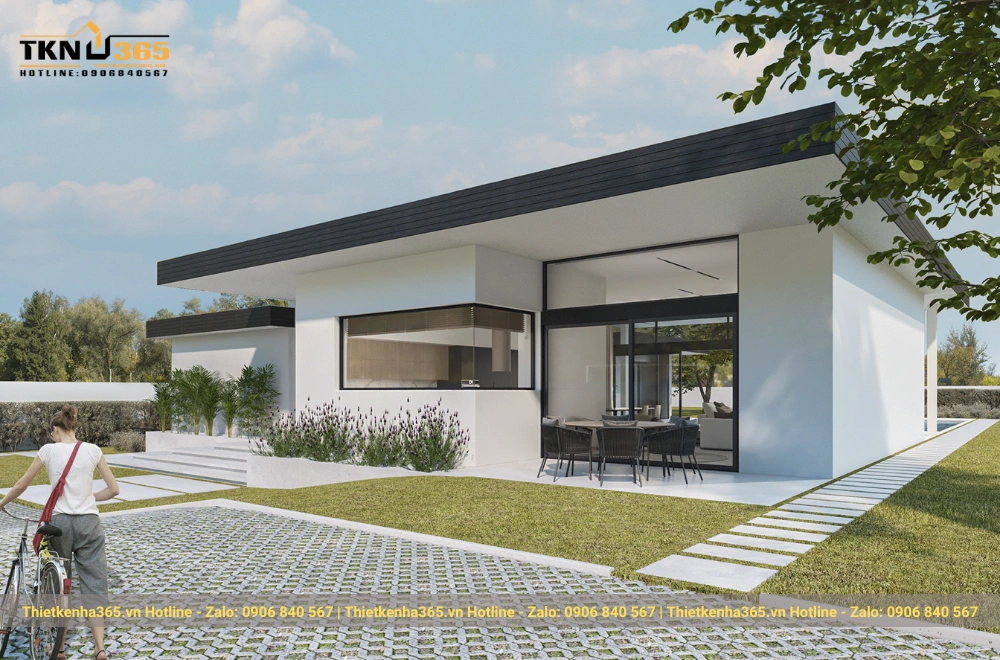 Biệt thự một tầng có 3 phòng ngủ