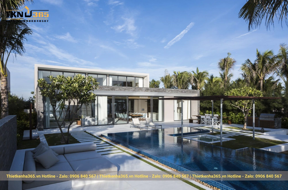 Biệt thự 1 tầng có bể bơi