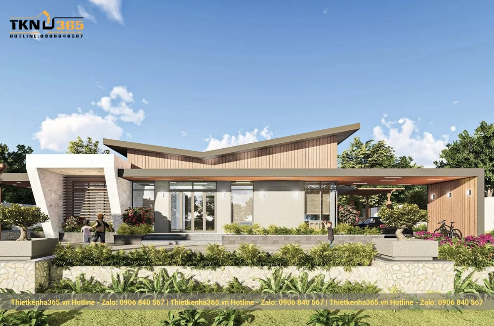 Biệt thự 1 tầng với diện tích 300m2