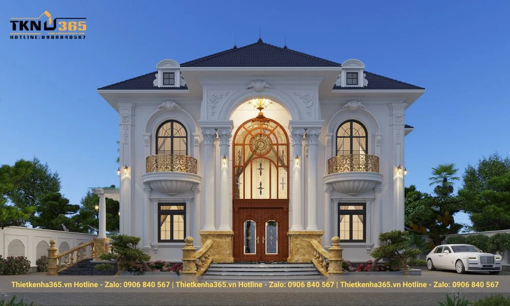 mẫu thiết kế biệt thự tân cổ điển