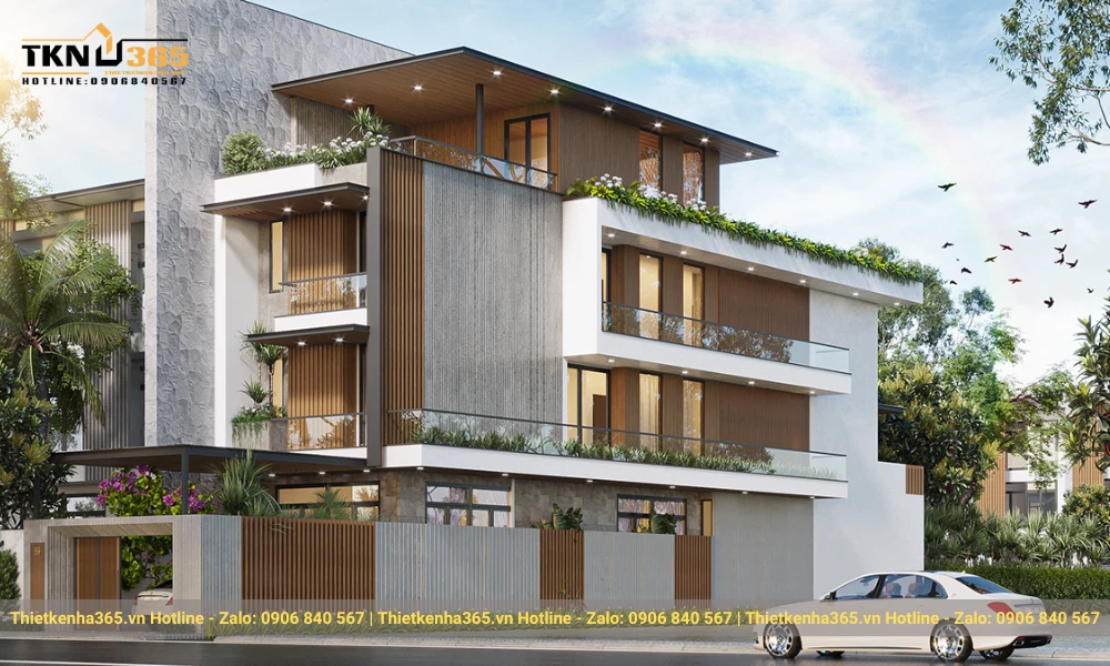 mẫu biệt thự đẹp kết hợp với kinh doanh