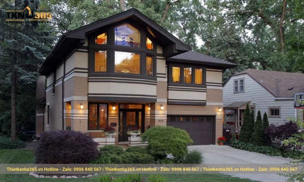 Thiết kế biệt thự đẹp kiểu Mỹ