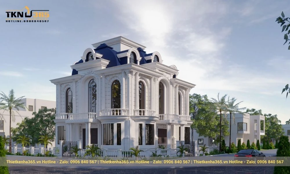 Mẫu biệt thự phong cách mái Mansard