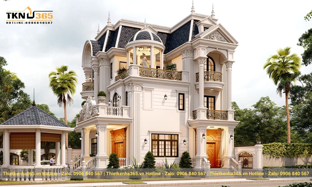 mẫu thiết kế biệt thự cổ điển