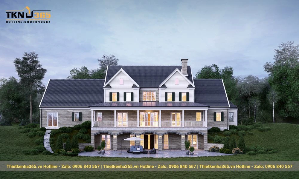 Thiết kế biệt thự kiểu Mỹ
