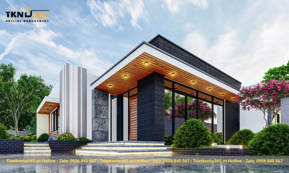 Mẫu biệt thự vườn đẹp 1 tầng