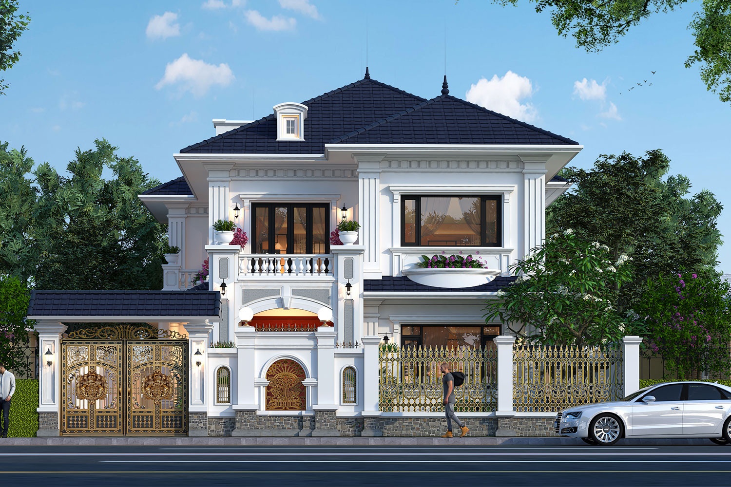 thiết kế biệt thự tân cổ điển