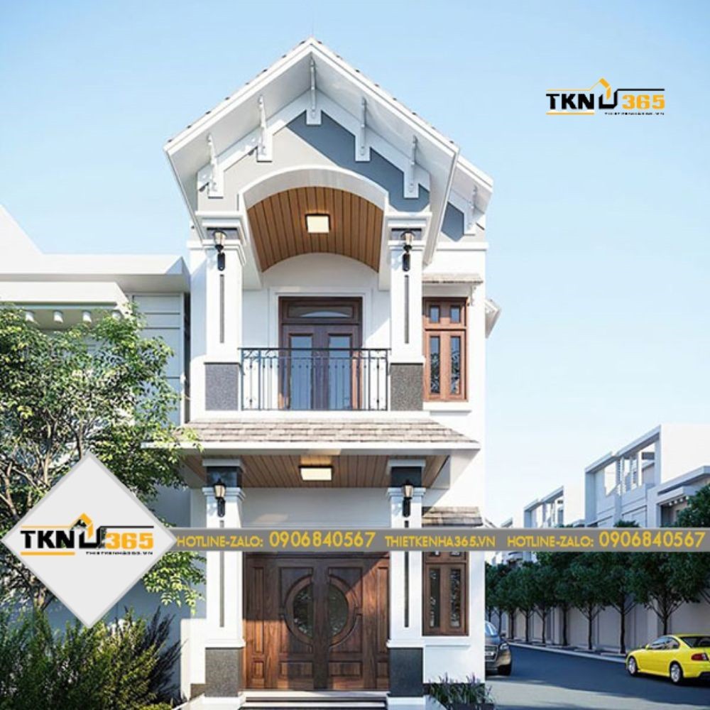 Mẫu thiết kế nhà 2 tầng 3 phòng ngủ 1 phòng thờ