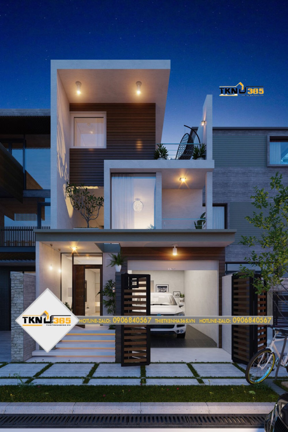 nhà 2 tầng 3 phòng ngủ