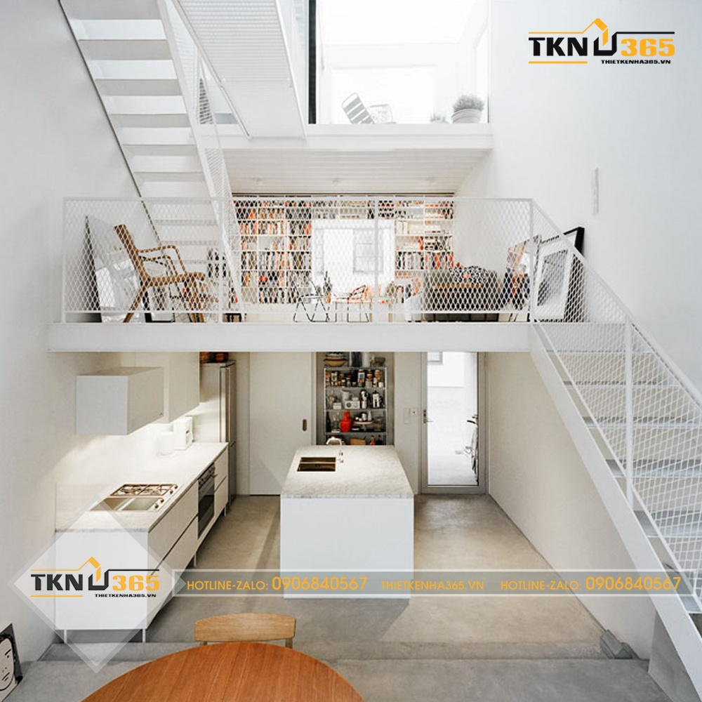 thiết kế nhà ống 1 trệt 1 lửng 1 lầu