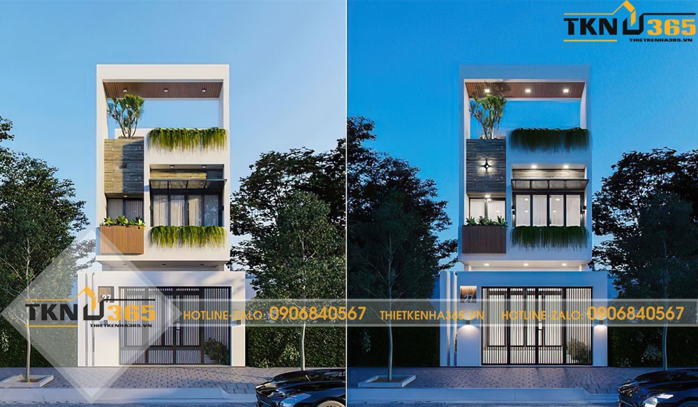 thiết kế nhà ống 2 tầng