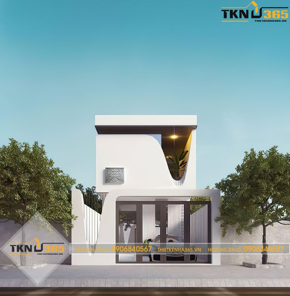 thiết kế nhà ống 2 tầng