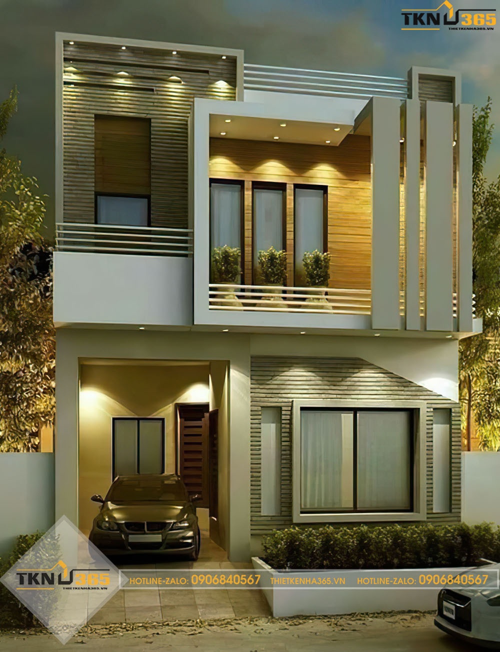 thiết kế nhà ống 2 tầng