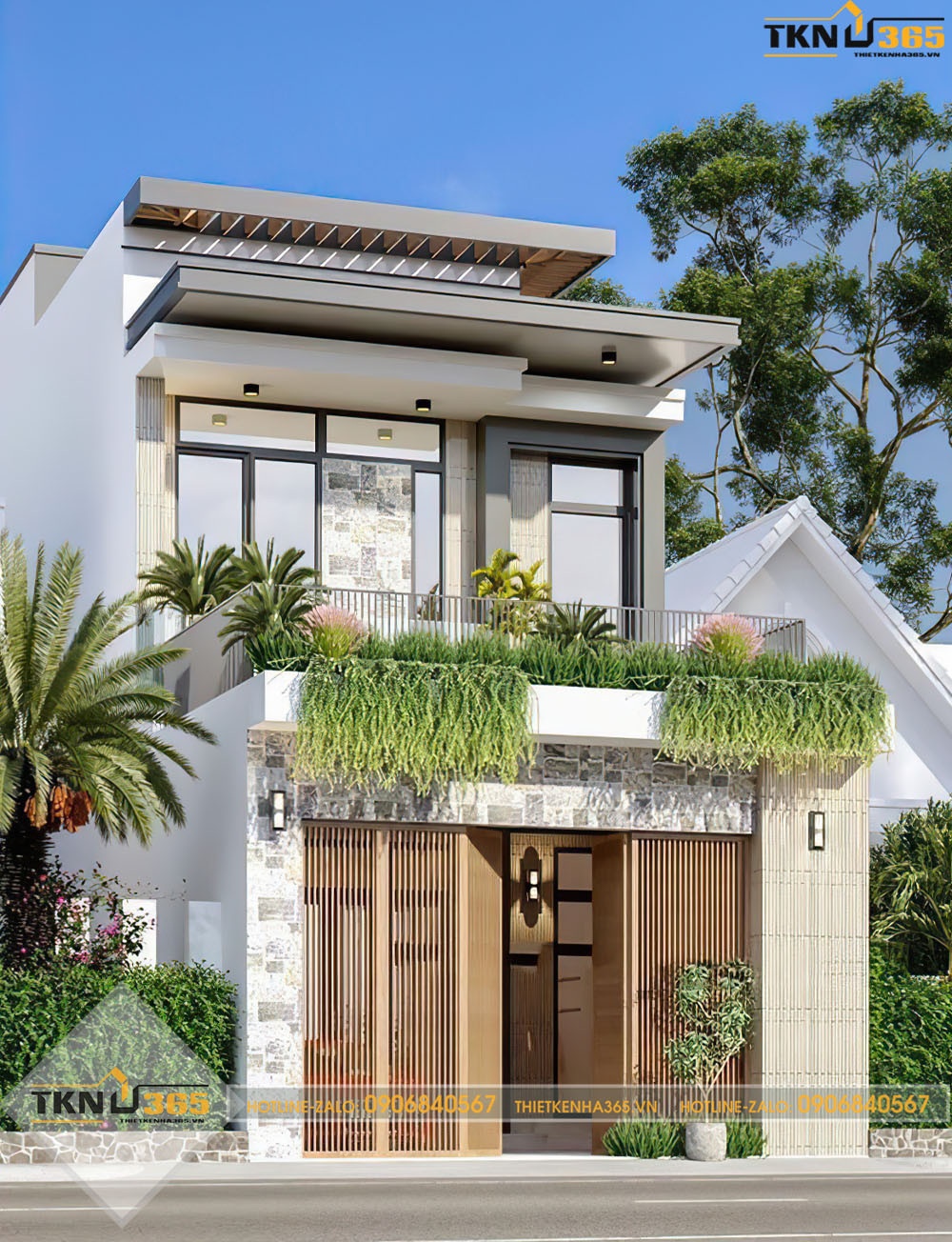 thiết kế nhà ống 2 tầng