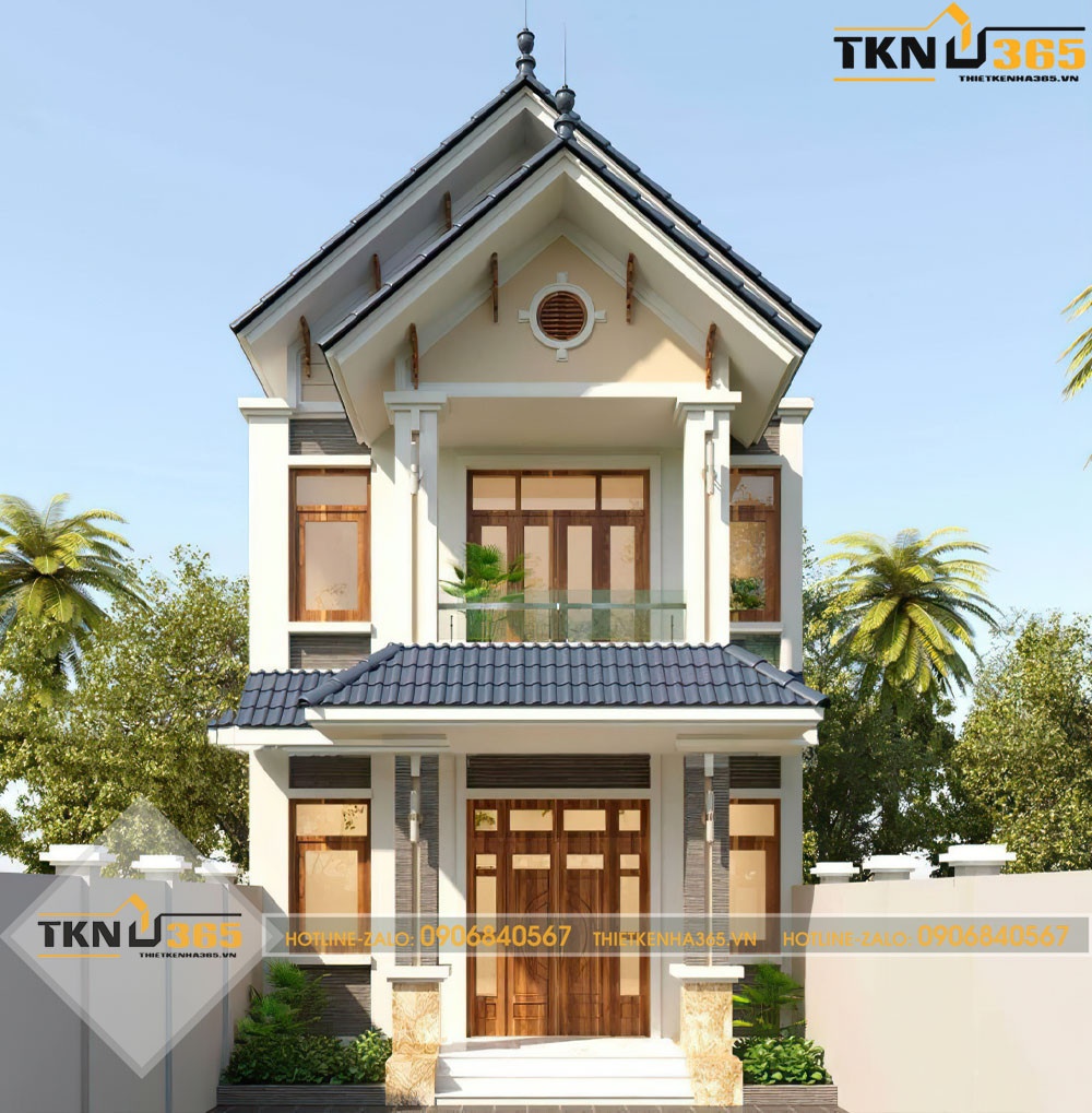 thiết kế nhà ống 2 tầng