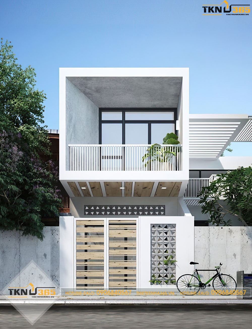 thiết kế nhà ống 2 tầng