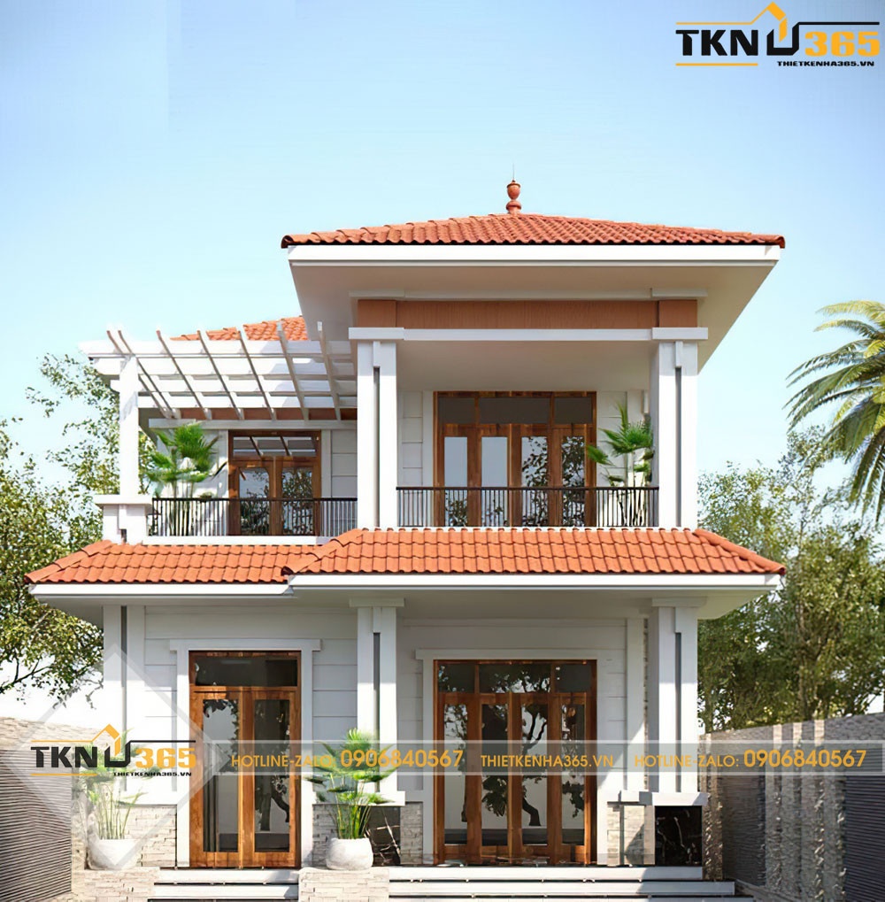 thiết kế nhà ống 2 tầng