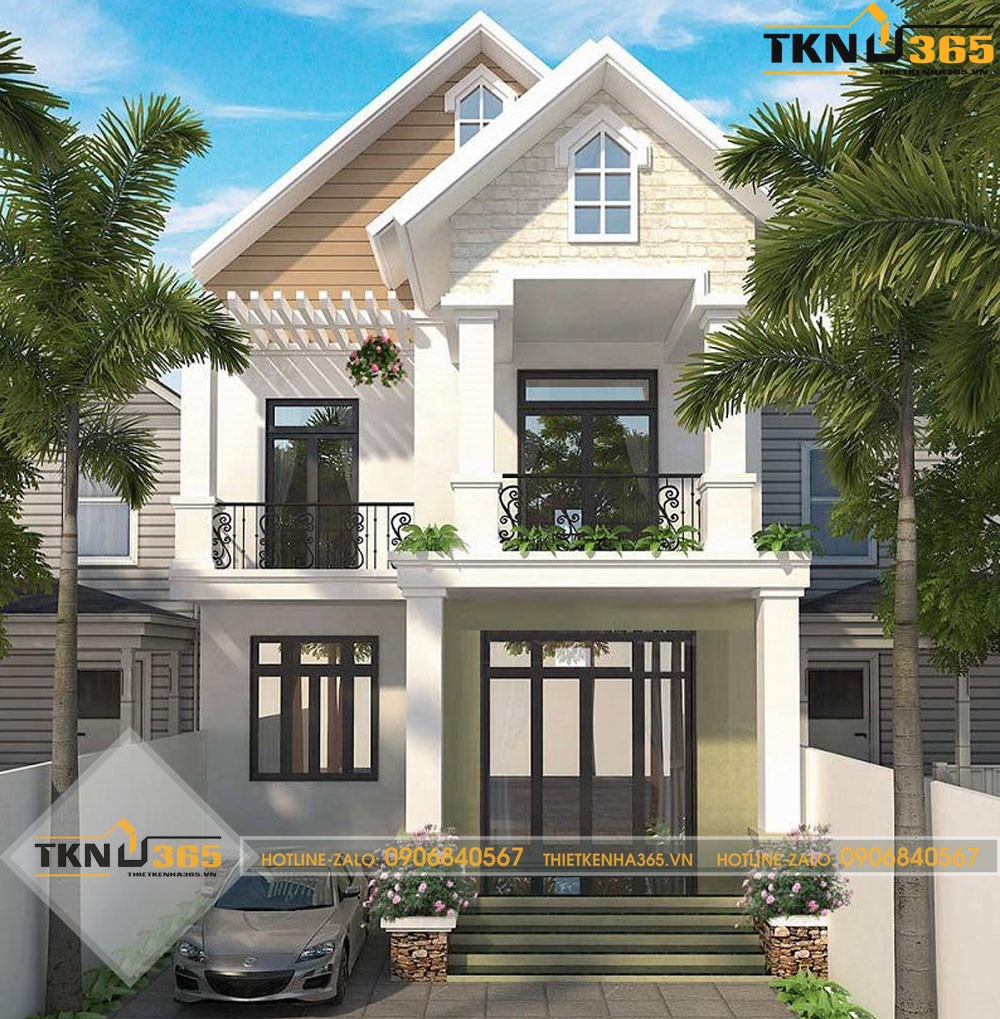 thiết kế nhà ống 2 tầng