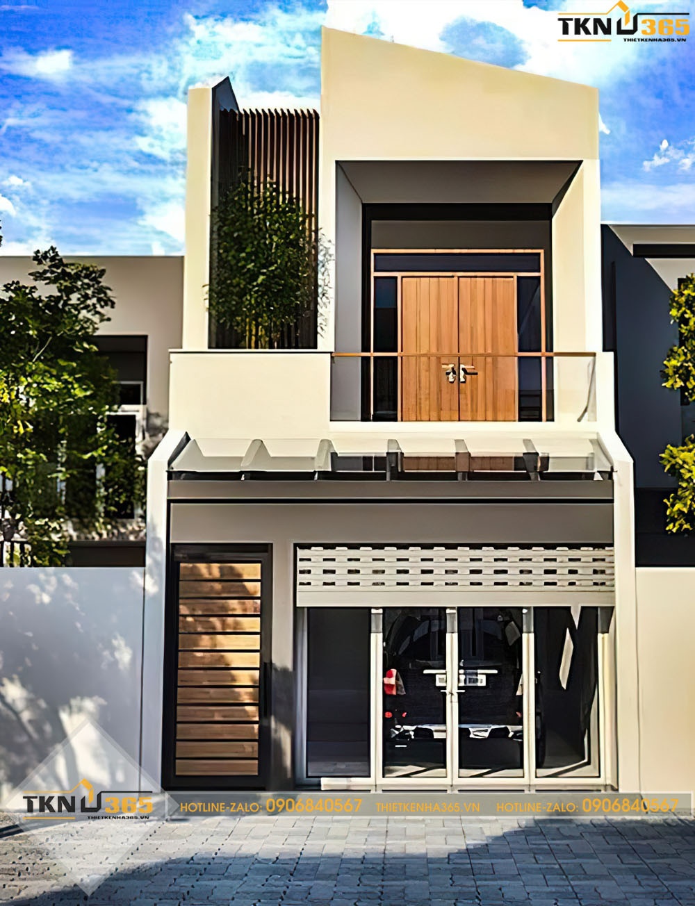 thiết kế nhà ống 2 tầng