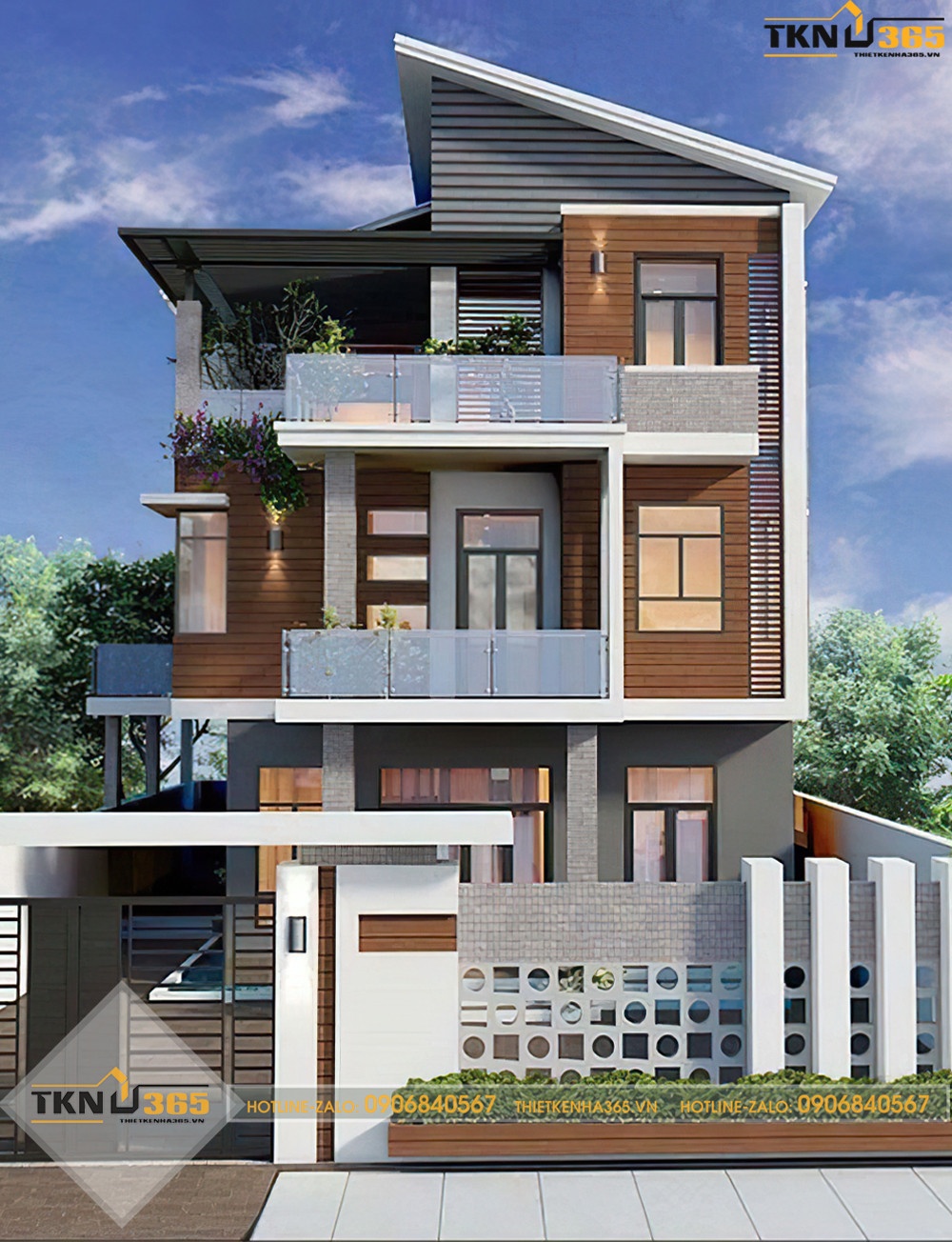 thiết kế nhà ống 3 tầng