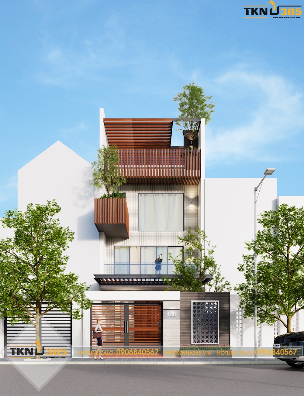 thiết kế nhà ống 3 tầng