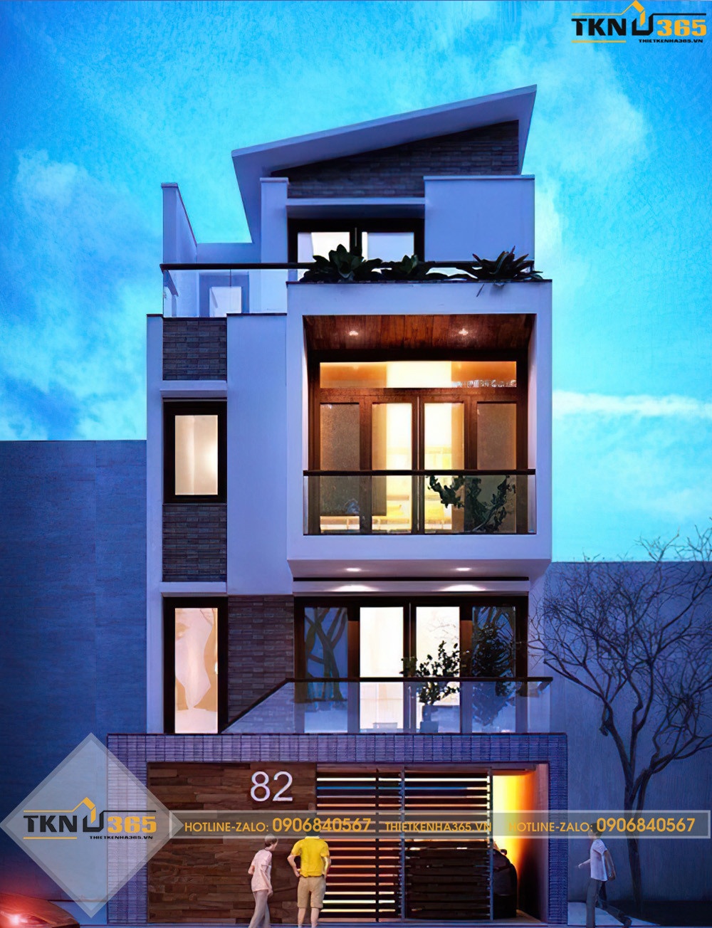 thiết kế nhà ống 3 tầng