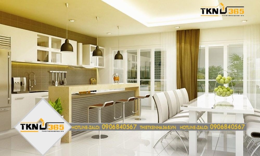 nhà bếp thiết kế nhà theo phong thủy