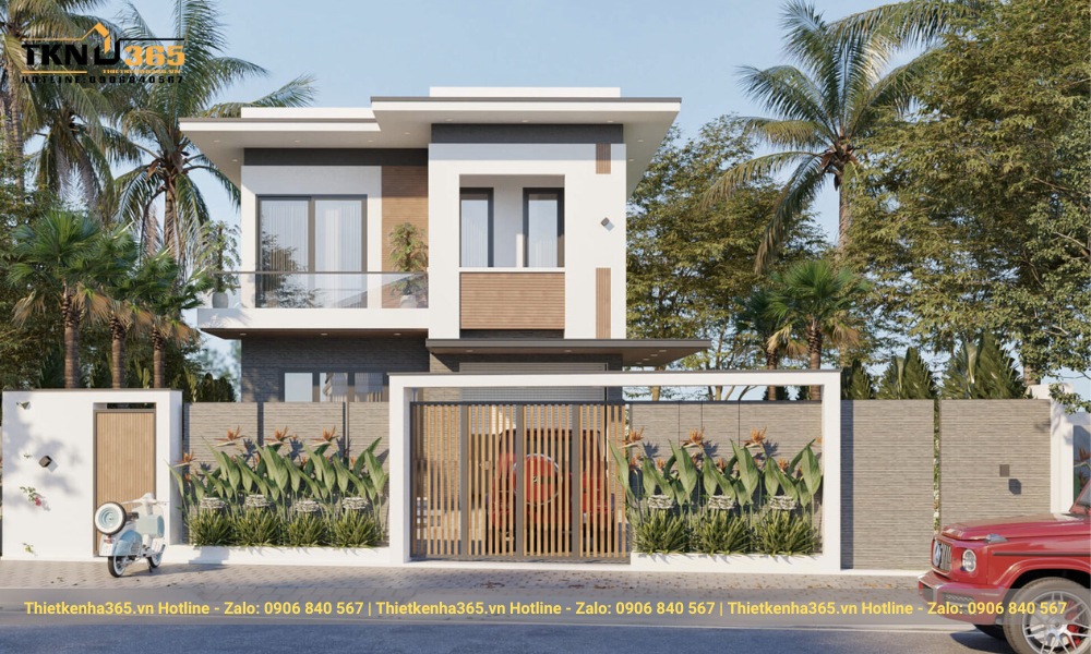 Mẫu nhà 2 tầng 8x10m