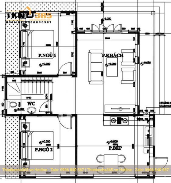 Bản vẽ mặt bằng tầng 1