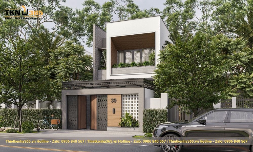 Thiết kế nhà ngang 6m dài 15m 2 tầng