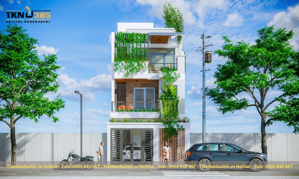 Mẫu nhà ngang 6m dài 15m