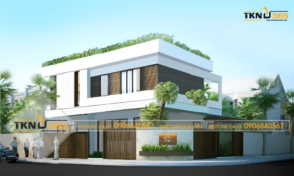 Mẫu thiết kế nhà 2 mặt tiền kinh doanh đẹp