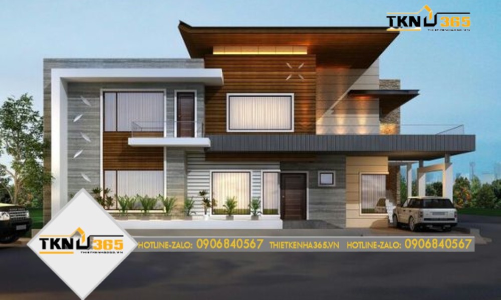 Mẫu thiết kế nhà 2 mặt tiền kinh doanh đẹp