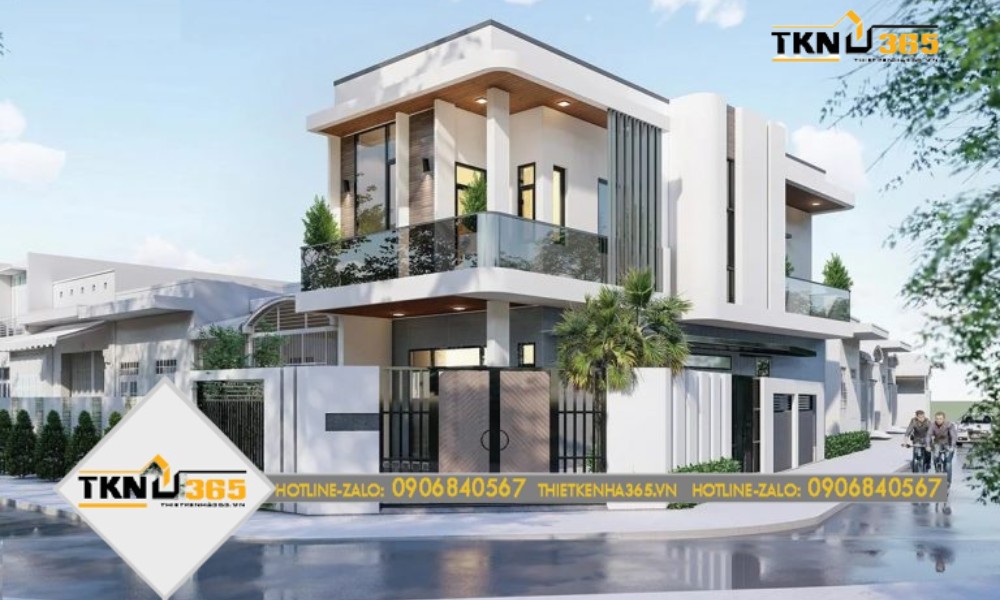 Mẫu thiết kế nhà 2 mặt tiền kinh doanh đẹp