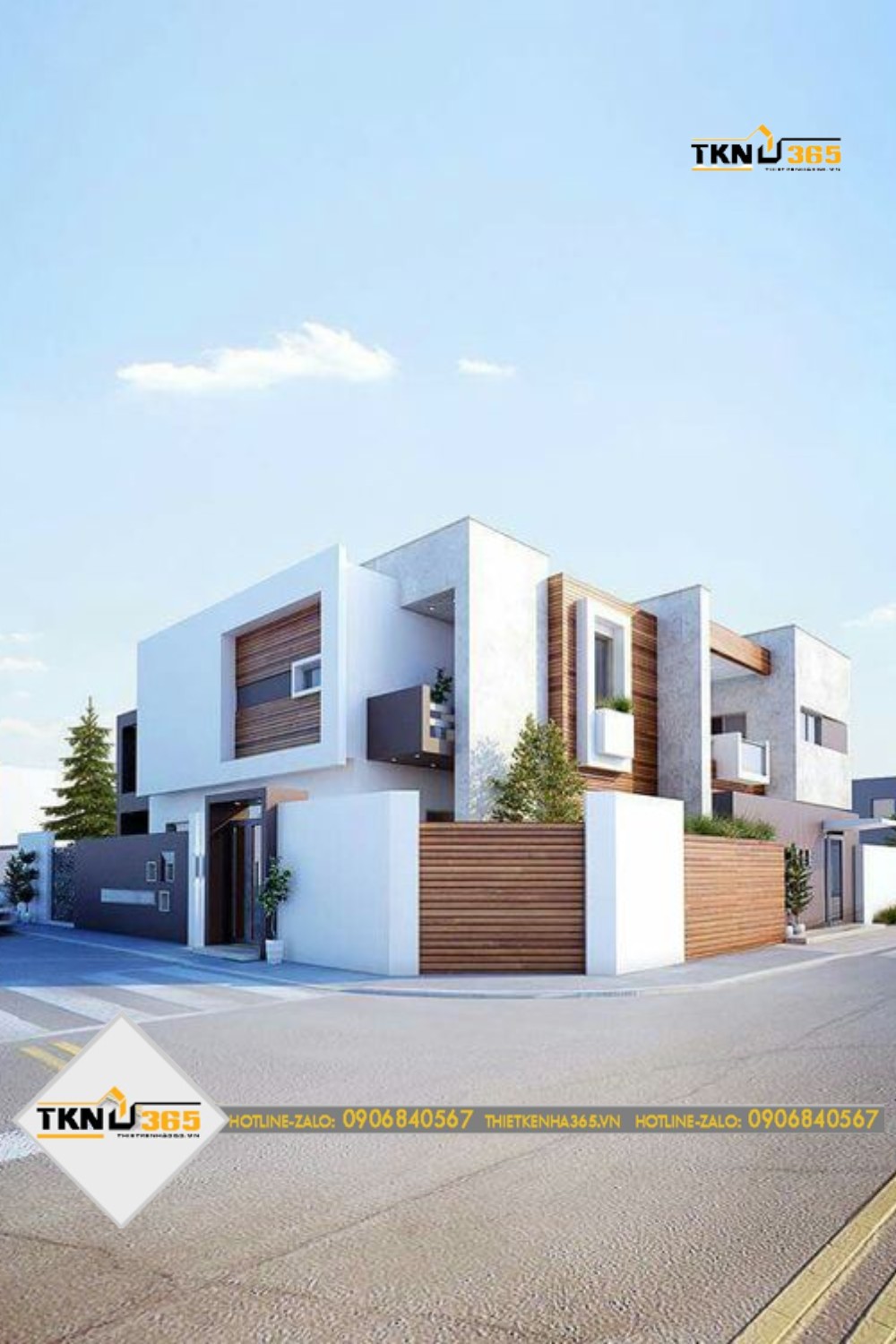 Mẫu thiết kế nhà 2 mặt tiền kinh doanh đẹp