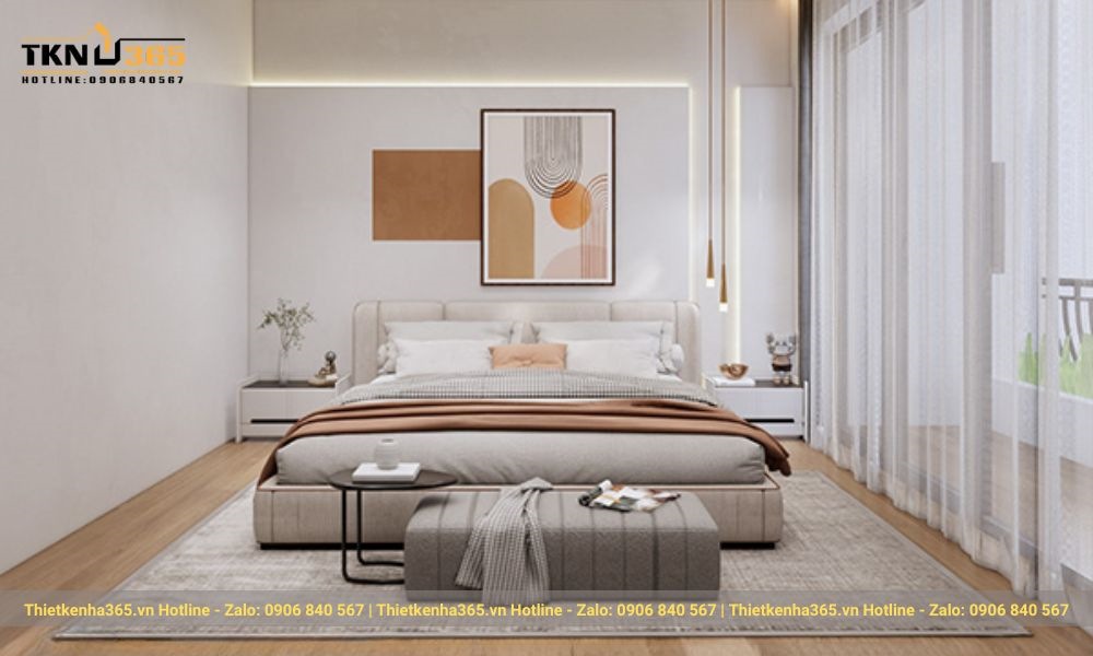 Nội thất phòng ngủ nhà vuông 10x10 