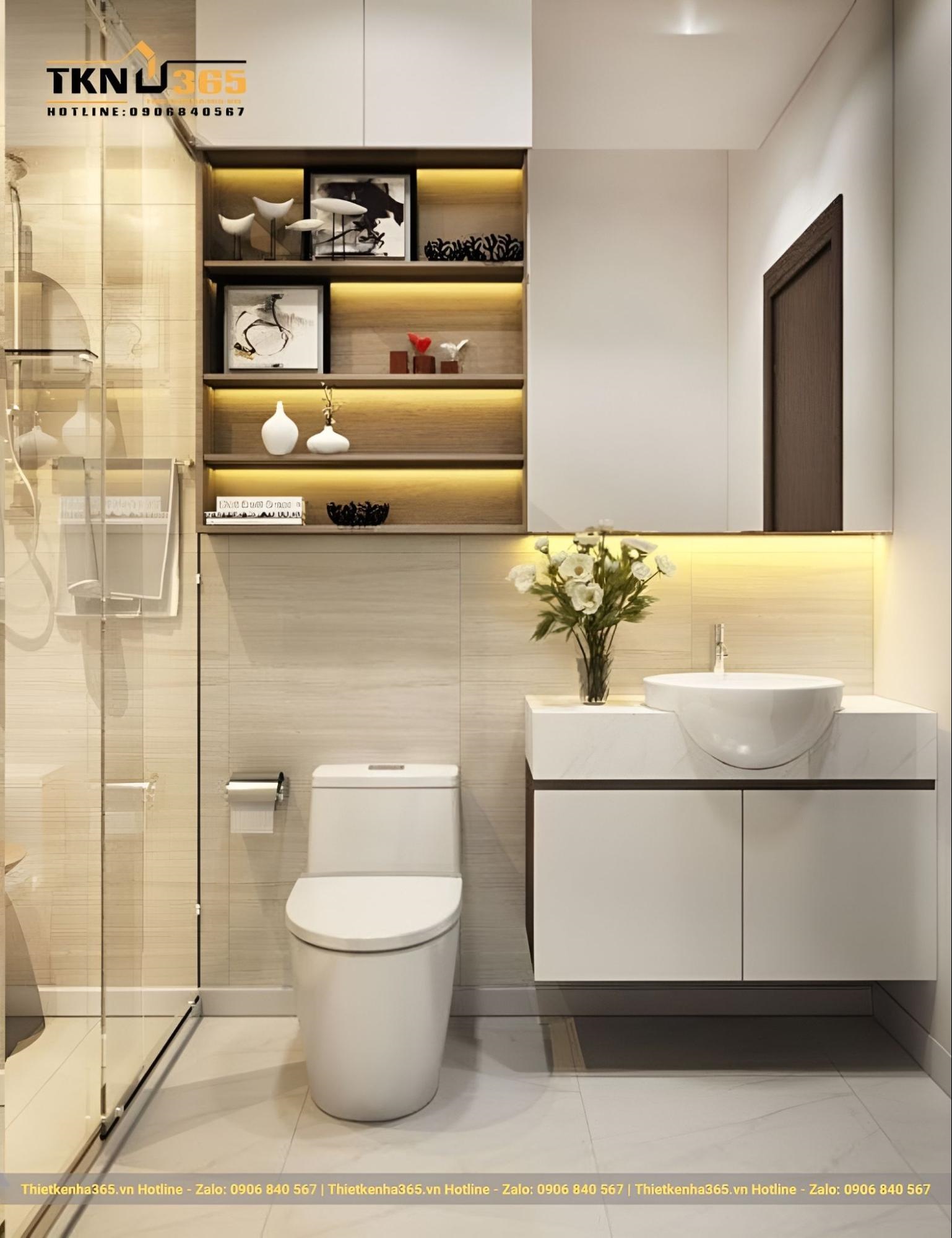 Nội thất phòng vệ sinh nhà 10x10m