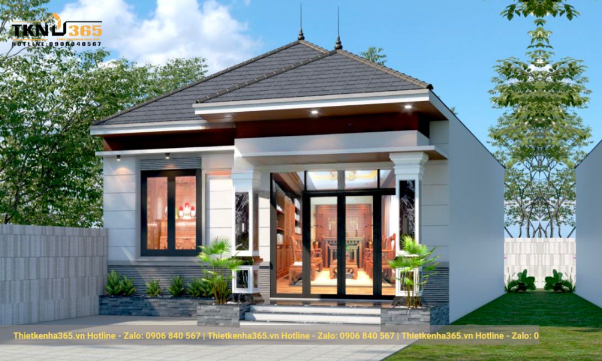 mẫu thiết kế nhà 1 tầng