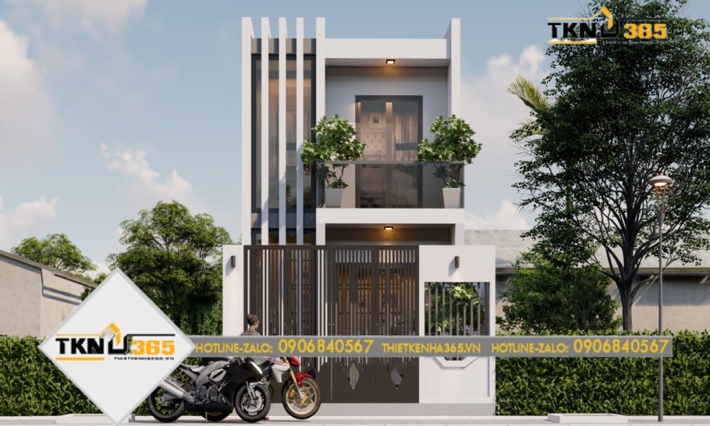 Mẫu nhà đẹp rẻ 2 tầng ấn tượng