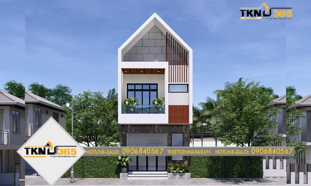 Mẫu nhà 2 tầng đẹp với thiết kế hài hòa