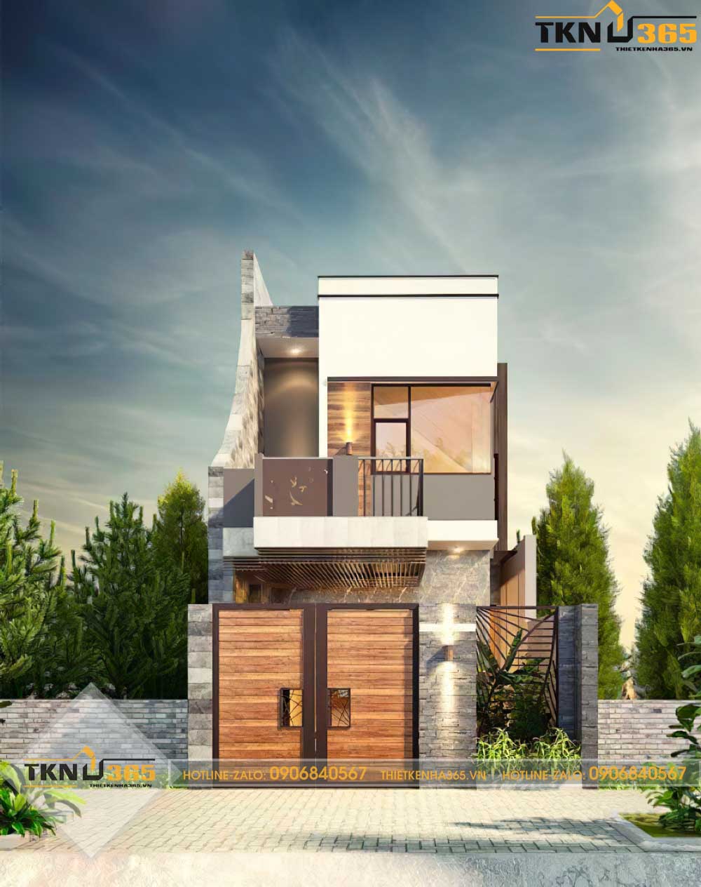 Mẫu nhà 2 tầng đẹp hiện đại đều có nét phá cách bắt mắt riêng biệt