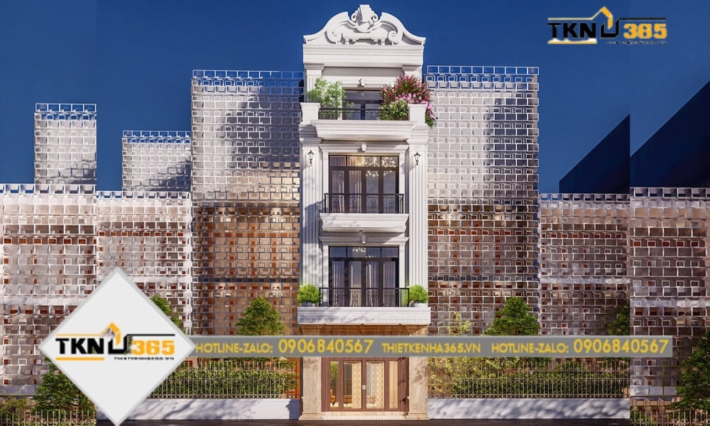 Thiết kế nhà ống tân cổ điển 4 tầng