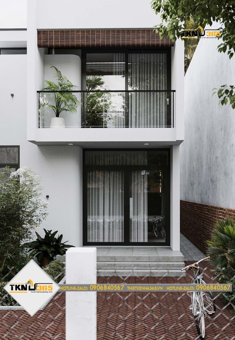 Thiết kế nhà 2 tầng đẹp hiện đại