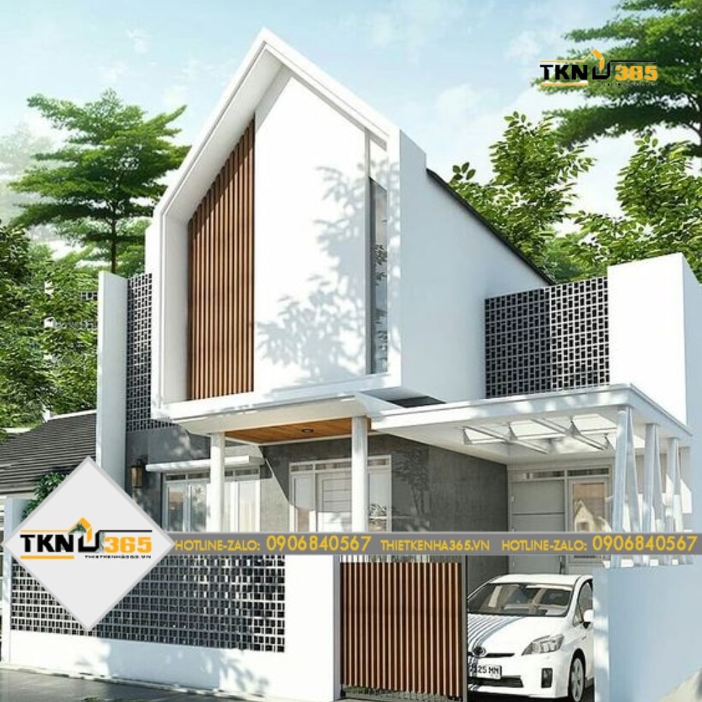 Nhà 2 tầng đơn giản đẹp hiện đại