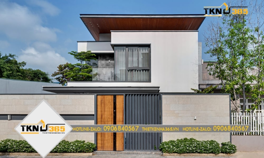 Mẫu nhà mặt phố 2 tầng đẹp tinh tế thể hiện được tính cách riêng của gia chủ