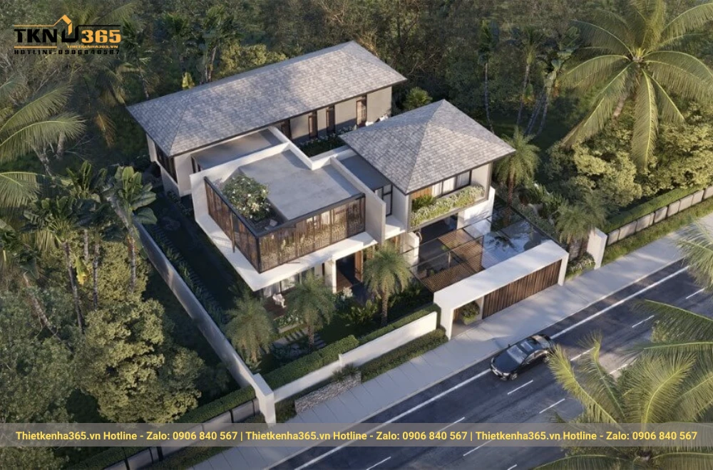 mẫu thiết kế biệt thự 2 tầng
