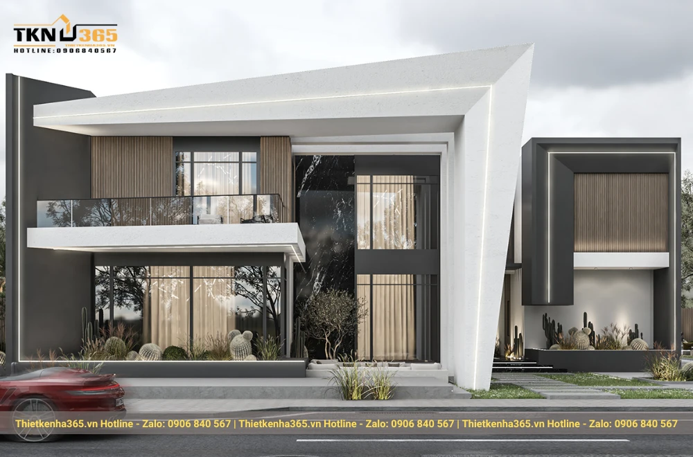 thiết kế nhà biệt thự 2 tầng 300m2