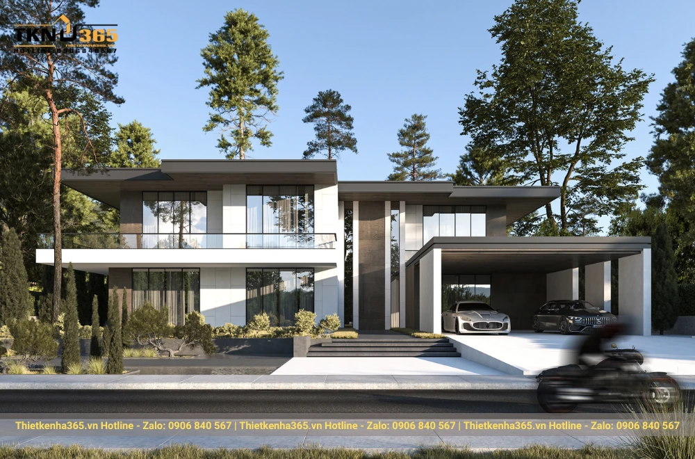 Mẫu nhà biệt thự 2 tầng hiện đại