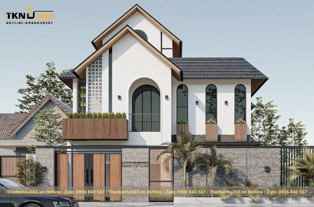 Mẫu nhà biệt thự 2 tầng đẹp